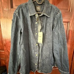 Zara Dark Blue Denim Shirt